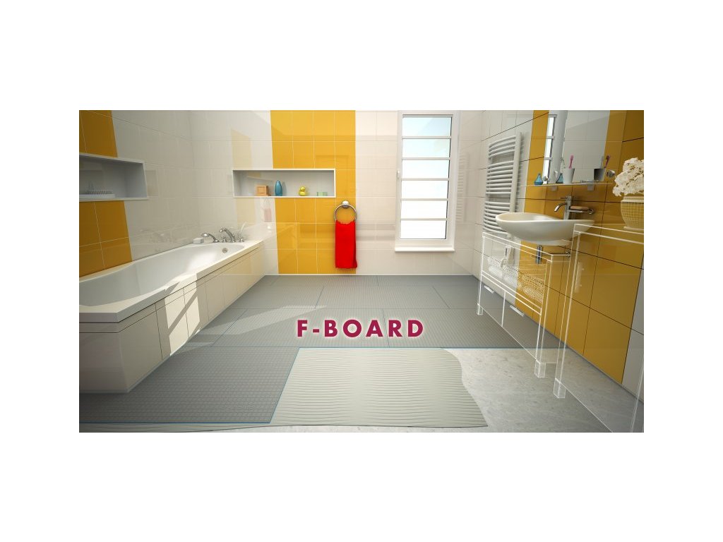 Fußbodenisolierung F - Board für ECOFLOOR Heizmatten & -kabel
