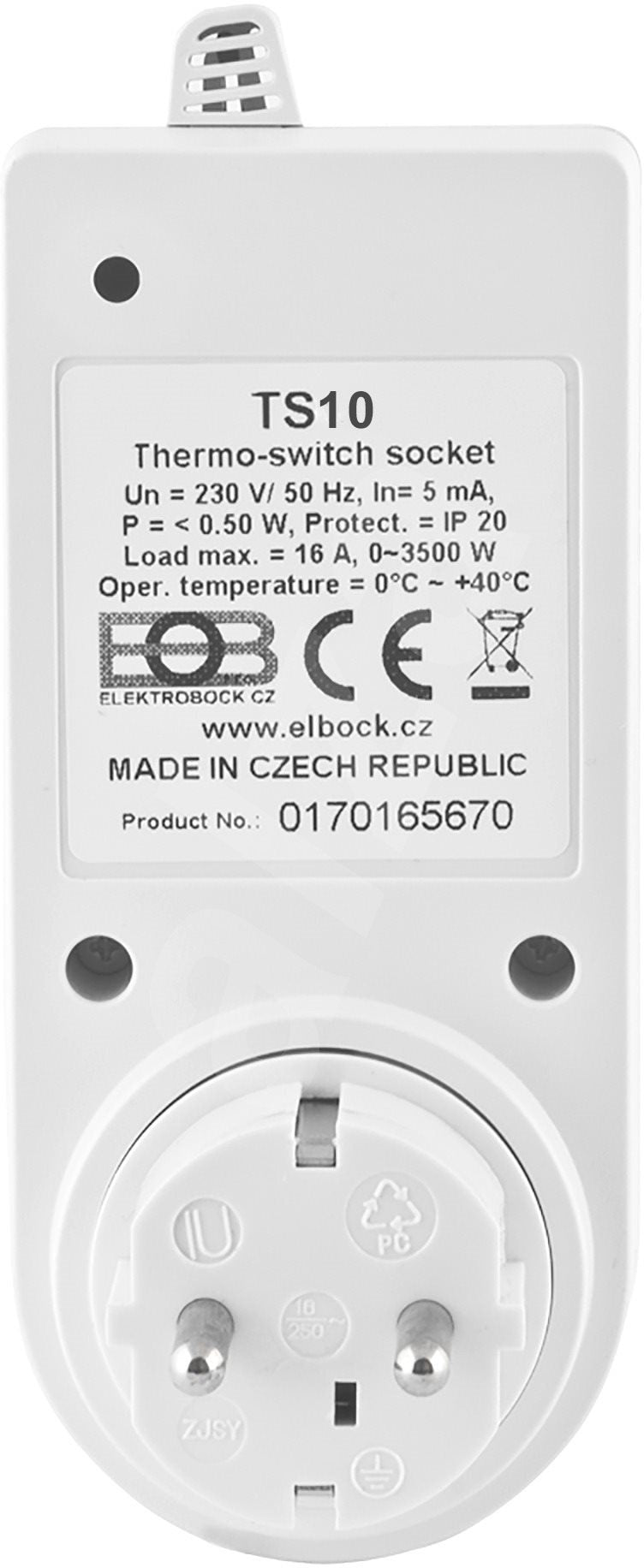 Steckdosenthermostat TS10 mit Zeitprogramm