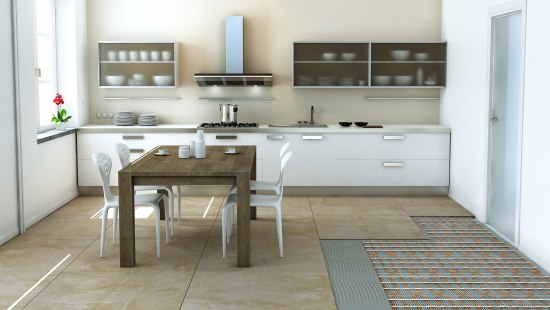 Fußbodenheizung ECOFLOOR 160 Watt / m² unter Fliesen