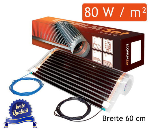 Fußbodenheizung ECOFILM SET 80W / m2, Breite 60 cm